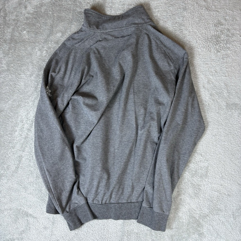 Travis Mathew Shirt Mens Medium Gray Golf 1/4 Zip Long Sleeve Golfing Outdoors - Picture 2 of 9